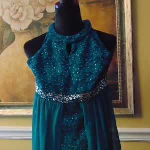 Speechless Girls, Party Green Sequin, Size 12